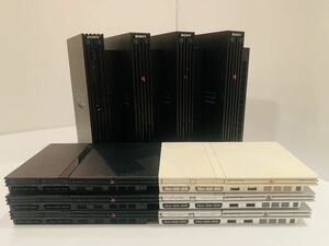 【ジャンク】SONY PlayStation2 ゲーム機本体 厚型 4台、薄型6台 コントローラー8個セットPS2 プレイステーション2 プレステ2 ソニー 