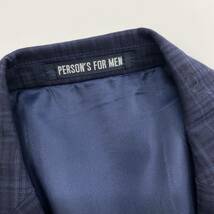 Bc1 PERSON'S FOR MEN パーソンズフォーメン ブレザー テーラードジャケット シングルジャケット チェック柄◎ メンズ 紳士服 L相当_画像5