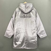 【I円スタ】Ca18 adidas アディダス ロングコート ダウンロングコート ナイロンコート ウィンドブレーカー ベンチコート メンズ 紳士服 L_画像2