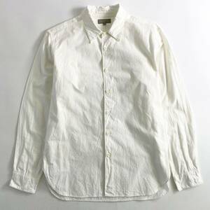 Ec5 日本製 MARGARET HOWELL マーガレットハウエル 長袖シャツ サイズM ホワイト メンズ ウール混 トップス ロングスリーブ Shirt