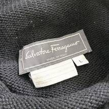 Jc5 イタリア製 Salvatore Ferragamo サルヴァトーレフェラガモ モックネックニット L ブラック メンズ セーター ウール トップス 長袖_画像5