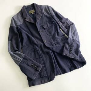 Ec5 日本製 Nigel Cabourn ナイジェルケーボン テーラードジャケット サイズ50 ネイビー メンズ コットン パッチ トップス アウター 上着