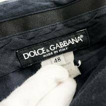 Cc7 イタリア製 DOLCE&GABBANA ドルチェ&ガッパーナ スラックスパンツ コットンパンツ ボトムス size48 ネイビー メンズ 新私服_画像5