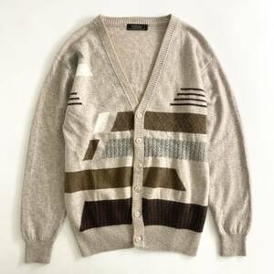 Tc21《美品》Pure Cashmere カシミヤニット 総カシミア ニットカーディガン ふんわり肌触り◎ Mサイズ メンズ 紳士服