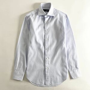 Hc22-3 Maker's Shirt 鎌倉シャツ 長袖シャツ ドレスシャツ ストライプシャツ コットン100% ビジネス 14.5/37 Mサイズ相当 メンズ 紳士服