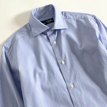 Hc22-4 日本製 Maker's Shirt 鎌倉シャツ 長袖シャツ ドレスシャツ チェック柄 スリムフィット◎ 14.5/37 M相当 メンズ 紳士服 225Liberty_画像3