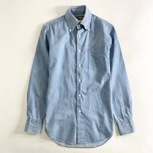 Hc22-8 Maker's Shirt 鎌倉シャツ KAIHARA DENIM 長袖シャツ ボタンダウンシャツ デニムシャツ カジュアルシャツ 14.5/37 M ブルー メンズ