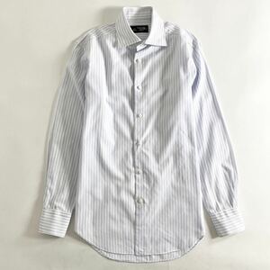 Hc22-10 日本製 Maker's Shirt 鎌倉シャツ 長袖シャツ ドレスシャツ ストライプシャツ ワイシャツ ビジネス 14.5/37 Mサイズ相当 メンズ