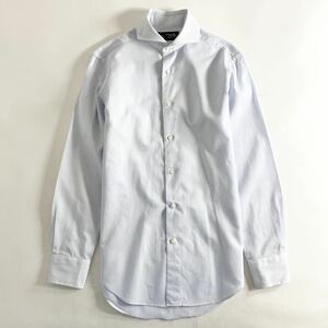 Hc22-14 日本製 Maker's Shirt 鎌倉シャツ 長袖シャツ ドレスシャツ ワイシャツ 爽やか◎ ライトブルー 14.5/37 Mサイズ相当 メンズ