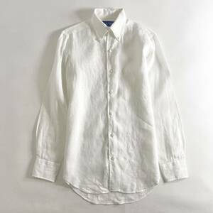 Bc23③《極美品》Maker's Shirt 鎌倉 メーカーズシャツ鎌倉 鎌倉シャツ Sciolto カッタウェイ リネンシャツ ドレスシャツ 14 1/2 M相当 