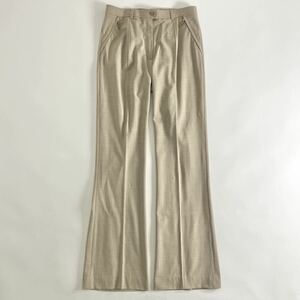 Ac24 ESCADA Escada slacks pants size 34 beige lady's long pants bell bottom flair bottoms thin 