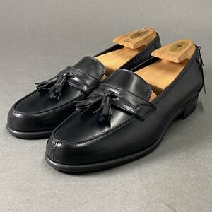 Gc25《未使用保管品》 日本製 renoma PARIS レノマ タッセルローファー レザーシューズ スリッポン ビジネスシューズ 革靴 24.5cm メンズ 