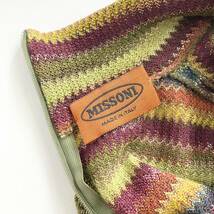 Nc27 イタリア製 MISSONI ミッソーニ モックネックニット マルチカラー ボーダー レディース セーター バックジップ 長袖 トップス_画像6