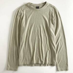 BC29 Сделано в Японии CK Calvin Klein Siucable Bank Line Line Cut Saw Saw Size M Beige Mense Crew Tops