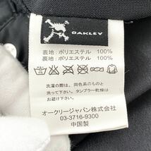 Ac29 OAKLEY オークリー ロングパンツ サイズL ブラック メンズ スポーツウェア 裾ドローコード ジップアップ ロゴ 刺繍 ボトムス_画像9