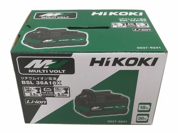  純正箱付き HIKOKI 36V マルチボルト電池 BSL36A18X