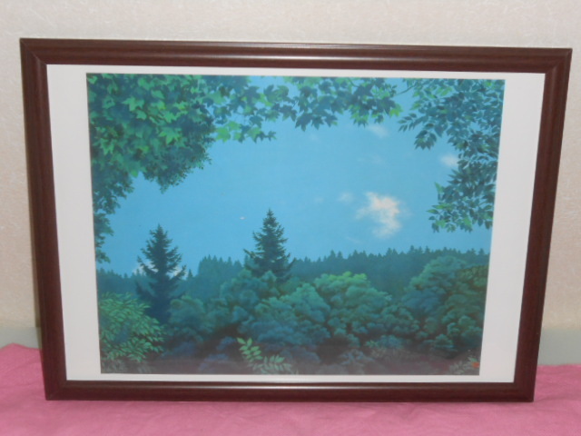 اشتريه الآن★ Higashiyama Kaii Green Series Green Window 1983 (مطبوع) Yomiuri Shimbun صورة مؤطرة B4 مؤطرة جديدة, المطبوعات, تقويم, تلوين