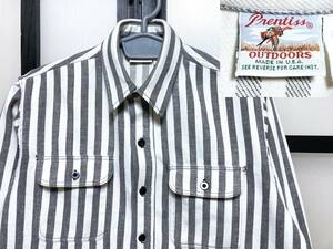 90s プレンティス ストライプ柄 ヘビーネルシャツ USA製 / 90年代 Prentiss ヘビネル ビンテージ アメリカ製