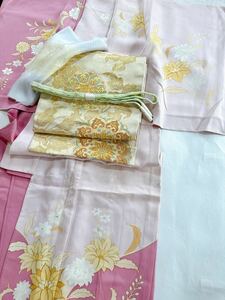 Art hand Auction Kimono besuchen, einzelne Schicht, separat gefärbt, handgemalt, bestickt, Damen-Kimono, Kimono, Besuchskleidung, Fertig