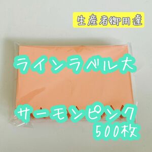 サーモンピンク◎ 500枚◎ラインラベル (大) 園芸ラベル カラーラベル