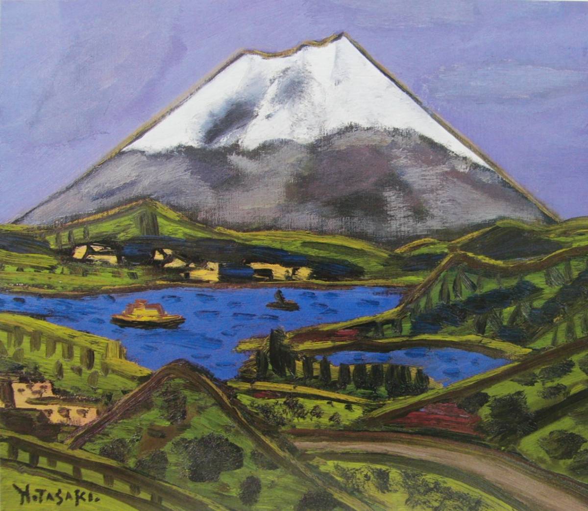 Hirosuke Tazaki, Mont Fuji à Hakone, Soigneusement sélectionnés, Livres d'art rares et peintures encadrées, Œuvres populaires, Nouveau cadre de haute qualité inclus, En bonne condition, livraison gratuite, Peinture, Peinture à l'huile, Nature, Peinture de paysage