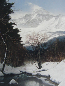 Art hand Auction Yukio Tasome [Journée d'hiver claire (Plateau d'Urabandai)], Livre d'art rare, En bonne condition, Tout neuf avec un cadre de haute qualité, livraison gratuite, Peinture occidentale, peinture à l'huile, paysage, donc, Peinture, Peinture à l'huile, Nature, Peinture de paysage