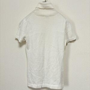 [ROPE] knitted tops [M] white / plain pattern / acrylic fiber / wool / short sleeves / elasticity / beautiful goods 