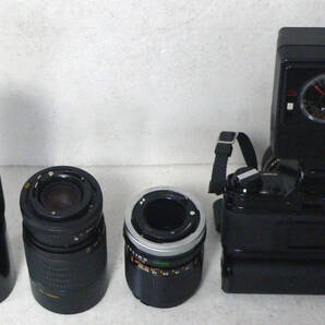  ★ ジャンク品 / CANON AE-1 + FD 50mm 1:1.4 SSC、他レンズ-3本 (CANON、OSAWA) 、ワインダー、ストロボ ★の画像3