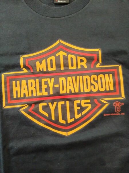 ハーレー・ダビッドソン Tシャツ 80S USA製 Tシャツ 黒