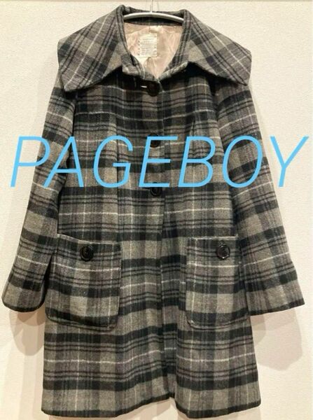 PAGEBOY ページボーイ チェック柄 コート アウター レトロ風 チェック柄