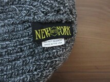 ☆美品☆NEWYORK HAT/ニューヨークハット　MARL BEANIE/マールビーニー　ブラック　ニット帽　黒　アメカジ　帽子　_画像2