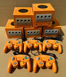 ゲームキューブ オレンジ 本体 5台 コントローラー 5個 ゲームボーイプレイヤー GC Nintendo 任天堂 ニンテンドー