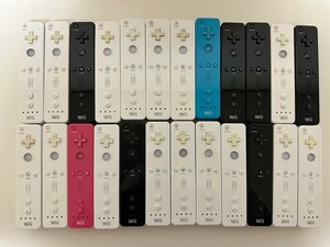 Wiiリモコン 24個 まとめ売り 未チェック ジャンク Nintendo Wii WiiU 任天堂 シロ クロ アオ ピンク 白 黒 青 ブルー ブラック ホワイト
