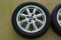 送料無料【中古 SET】165/55R15 ミニライト MINILITE 4H100 15in 4.5J+45 ダイハツ タント ムーブ キャスト タフト ウェイク ミラ ジーノ_画像5