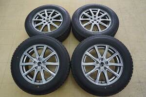 【イボ付き 美品 中古 SET】225/65R17 グッドイヤー アイスナビSUV ユーロスピード 5H114.3 7J+48 エクストレイル CX-5 CX-8