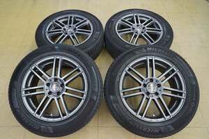 送料無料【中古 SET】235/60R18 ミシュラン X-ICE3+ EURO TECH ステージ TW7 球面ボルト 5H112 18インチ 8J+40 ベンツ使用