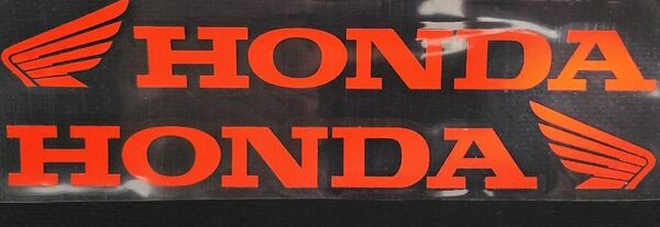 Hondaホンダ【レッド】反射ステッカーカスタム20*3cm 2枚ウィングマーク本田 ロゴ