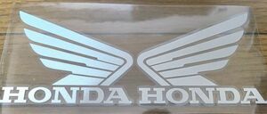 Hondaホンダ 銀白反射リフレクター ステッカー左右計2枚ウィングマーク本田 カスタム