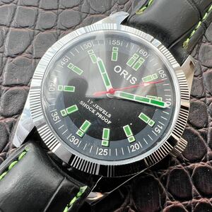 【美品・調整済】オリス ORIS ビンテージ 機械式 手巻き ウォッチ 腕時計 メンズ 中古 アンティーク 動作良好 ディズニー ミッキー NO.713