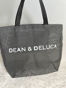 極美品　DEAN & DELUCA ディーンアンドデルーカ　 グレー　メッシュバッグ　エコバッグ　スイムバッグ　ビーチ　軽量　M