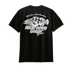 ☆ ロックフィッシュ釣りTシャツ　クエ／グルーパーゲーム／ロックショアゲーム／ドライTシャツ