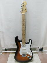 T3-14　Squier by Fender(スクワイア by フェンダー)　エレキギター　STRAT Affinity SERIES　全長 約99㎝　ソフトケース付き　弦楽器_画像2