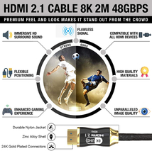 【高品質8K】HDMI ケーブル 1.5m 8K HDMI2.1 ケーブル 48Gbps 対応 Ver2.1 フルハイビジョン 8K イーサネット対応 1.5メートル_画像7