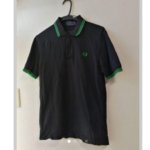 FRED PERRY/フレッドペリー/正規イングランド製コットンポロシャツ/Mサイズ相当/ブラック/サイズ36