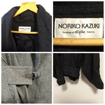 NORIKO KAZUKI/ノリコカズキ/ウール100％ハーフコート/アウター/グレー系/サイズ9A3(Mサイズ相当)/日本製_画像2