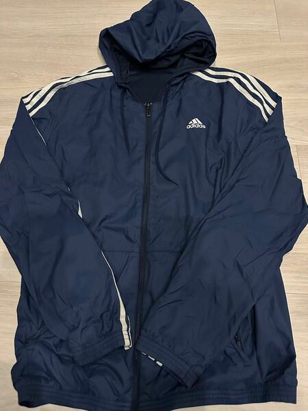 adidas（アディダス） Essentials 3-Stripe Wind Jacket ナイロンウインドブレーカー メンズ 