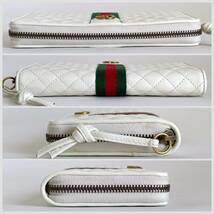 GUCCI グッチ GG マーモントシェリー レザー 長財布 ラウンドファスナー_画像4