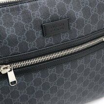 ◆ 本物 美品 ◆ GUCCI グッチ メッセンジャーバッグ ショルダーバッグ GGスプリーム ブラック 黒 GG ウェブライン 保存袋 人気 474137_画像7