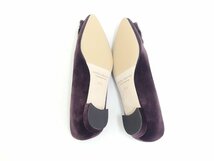 未使用 MANOLO BLAHNIK ハンギシフラットシューズ 34 1/2 ブラウン ベルベット#ビジュー#人気_画像6