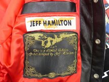 JEFF HAMILTON ジェフハミルトン シカゴブルズ レザージャケット M レッド×ブラック NBAチャンピオンシップ メンズ_画像6